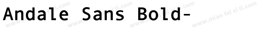 Andale Sans Bold字体转换